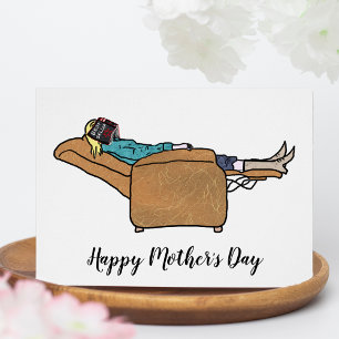 Muttertag Sonnige Mama Schlafen mit Buch