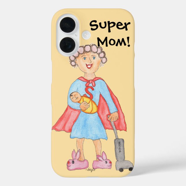 Muttertag Super-Mama Case-Mate iPhone Hülle (Rückseite)
