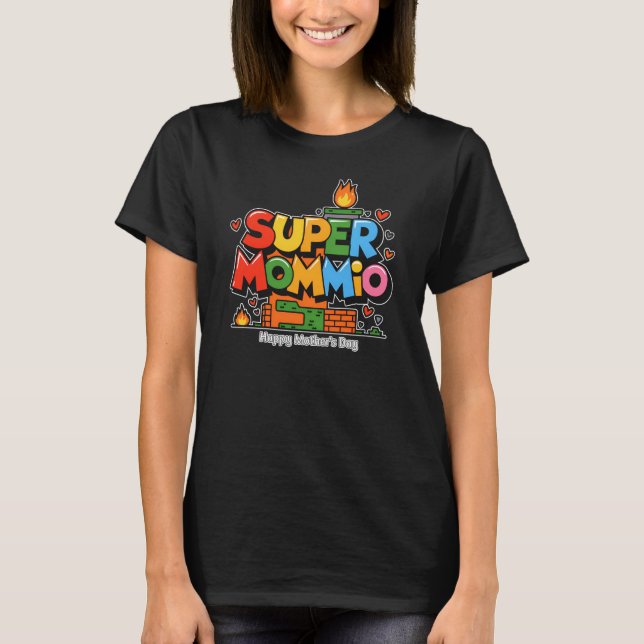 Muttertag Super Mommio Coole Mama T-Shirt (Vorderseite)