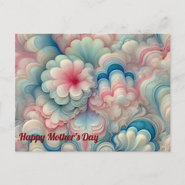 MUTTERTAG ~ Süße Pastelltöne ~ Postkarte (Vorderseite)