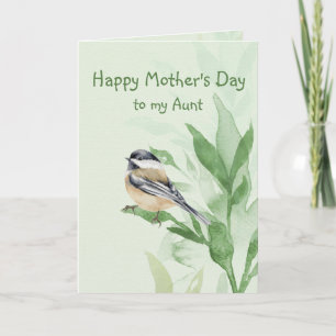 Muttertag - Tante Chickadee Garden Bird  Karte