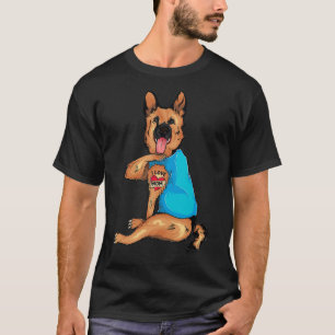Muttertag Tattoo I Liebe Mama Deutscher Hirte Das T-Shirt