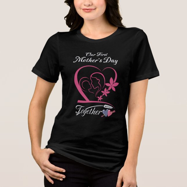 Muttertag Tri-Blend Shirt (Vorderseite)