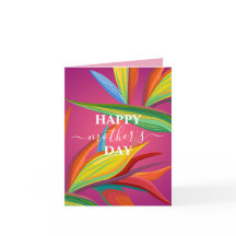 Muttertag tropische Blumenrosa-Karte