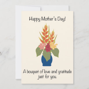 Muttertag tropisches Bouquet Feiertagskarte