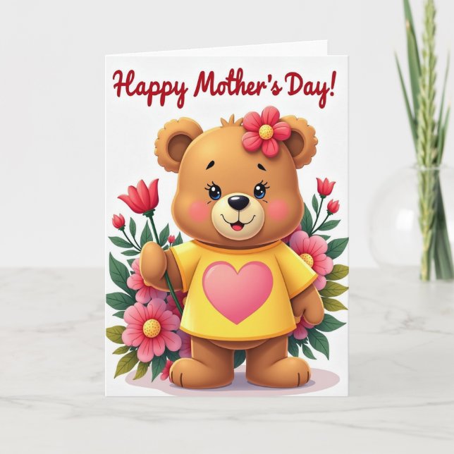 Muttertag Tulpenkarte mit Liebe Karte (Vorderseite)