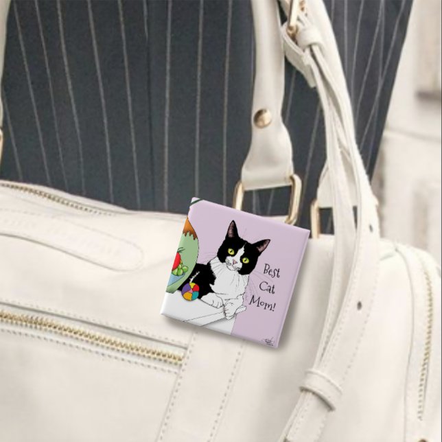 Muttertag Tuxedo Katze Button (Von Creator hochgeladen)