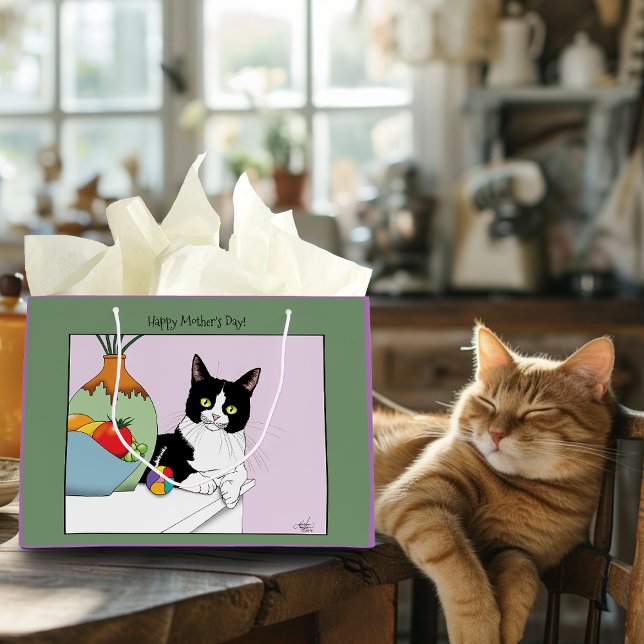 Muttertag Tuxedo Katze Große Geschenktüte (Von Creator hochgeladen)
