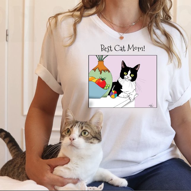 Muttertag Tuxedo Katze T-Shirt (Von Creator hochgeladen)