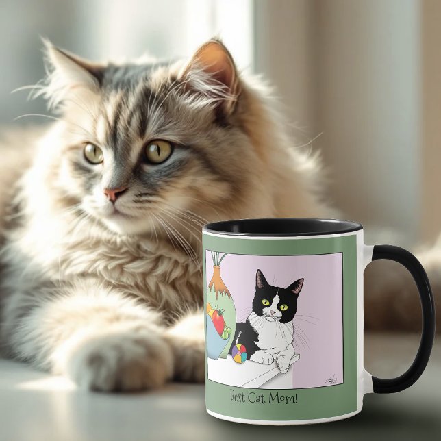 Muttertag Tuxedo Katze Tasse (Von Creator hochgeladen)