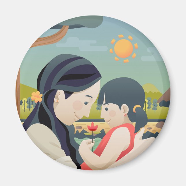 Muttertag und Muttertag des Kindes | Magnet (Vorne)