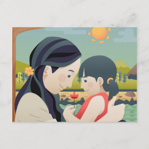 Muttertag und Muttertag des Kindes   Postkarte