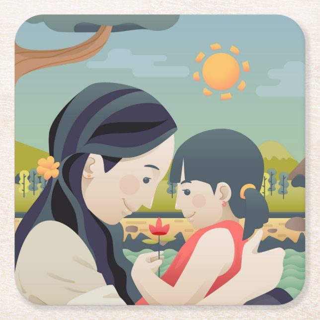 Muttertag und Muttertag des Kindes | UNTERSETZER (Vorderseite)