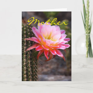 Muttertag und rosa Kaktus Karte