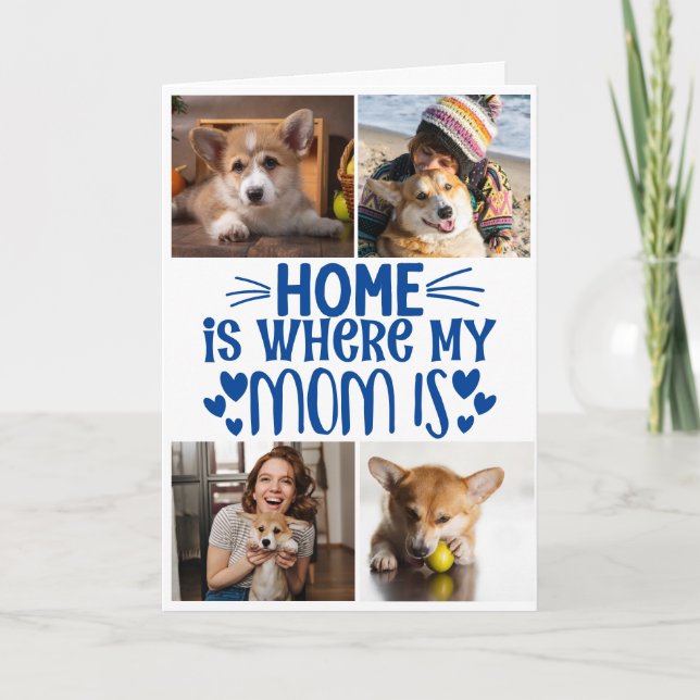 Muttertag... Vier Fotos benutzerdefinierte Sammelk Dankeskarte (Vorderseite)