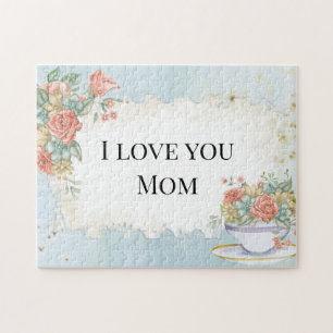 Muttertag Vintager Rahmen Tea Cup Rose Puzzle