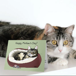 Muttertag vor der Katze Karte