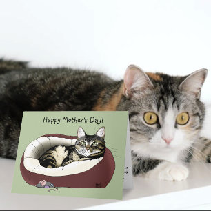 Muttertag vor der Katze Karte