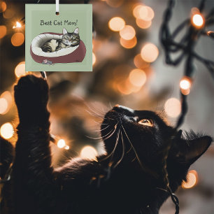 Muttertag vor der Katze Ornament Aus Glas