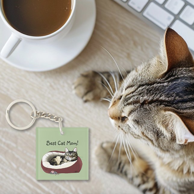 Muttertag vor der Katze Schlüsselanhänger (Von Creator hochgeladen)