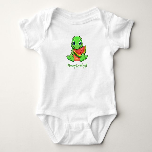 Muttertag Watermelon Baby Dragon Personalisiert. Strampler (Vorderseite)