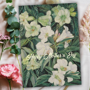 Muttertag Weiß floral Feiertagskarte