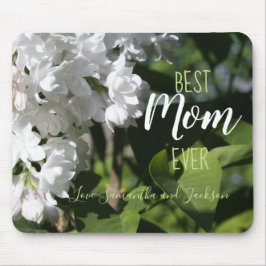 Muttertag Weißer Lilacs Beste Mama je Mousepad