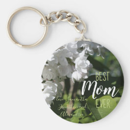Muttertag Weißer Lilacs Beste Mama je Schlüsselanhänger