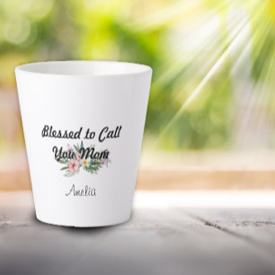 Muttertag Wildblume Dankbarkeit Latte Tasse