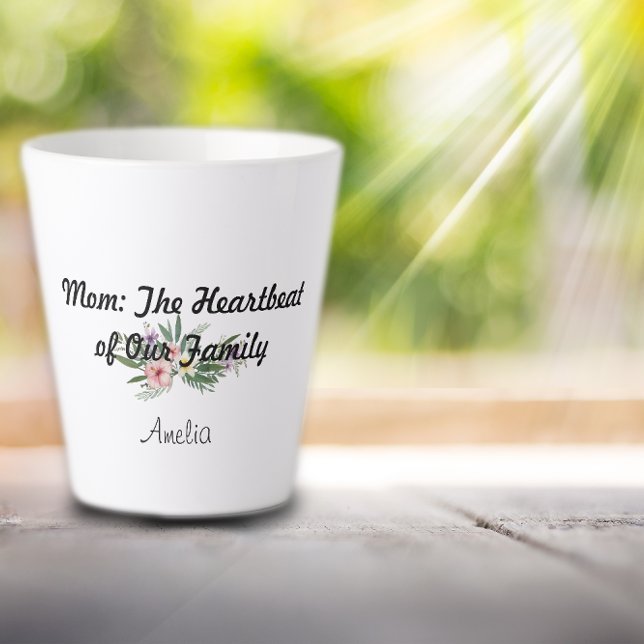 Muttertag Wildblume Dankbarkeit Latte Tasse (Von Creator hochgeladen)