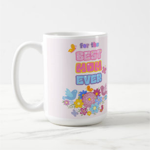 Muttertag Wildblumen Schmetterling Wasserfarbe Kaffeetasse