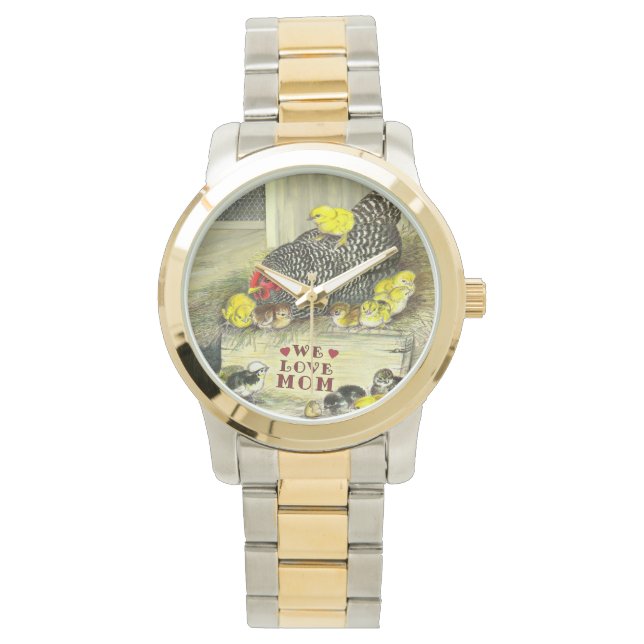 Muttertag: Wir Liebe Mama! Armbanduhr (Vorderseite)