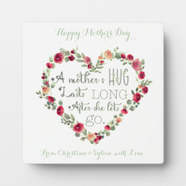 Muttertag Zitat Wasserfarben Blume Herz Vintag Fotoplatte