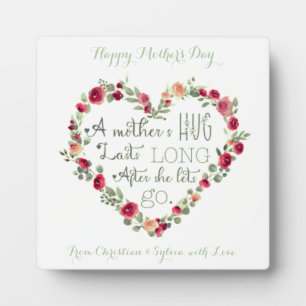 Muttertag Zitat Wasserfarben Blume Herz Vintag Fotoplatte