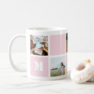 Muttertages-Rosa-5-Fotos-Mutter-Collage-Tasse Kaffeetasse