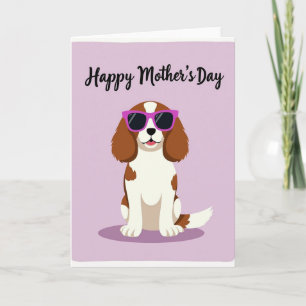 Muttertageskarte mit Hund mit Sonnenbrille Karte