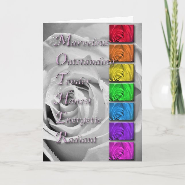 Muttertags-Akronym Karte (Vorderseite)