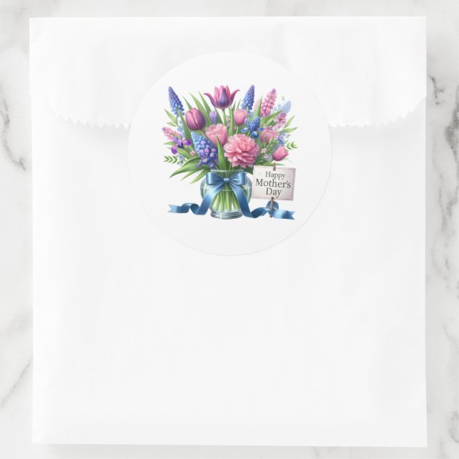 Muttertags-Aufkleber Runder Aufkleber (Tasche)