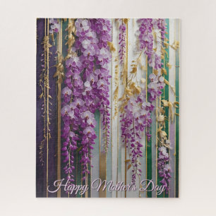 Muttertags-Blühender Hintergrund Violette Wisteria Puzzle