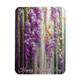Muttertags-Blühender Wallpaper Violette Wisterie Magnet