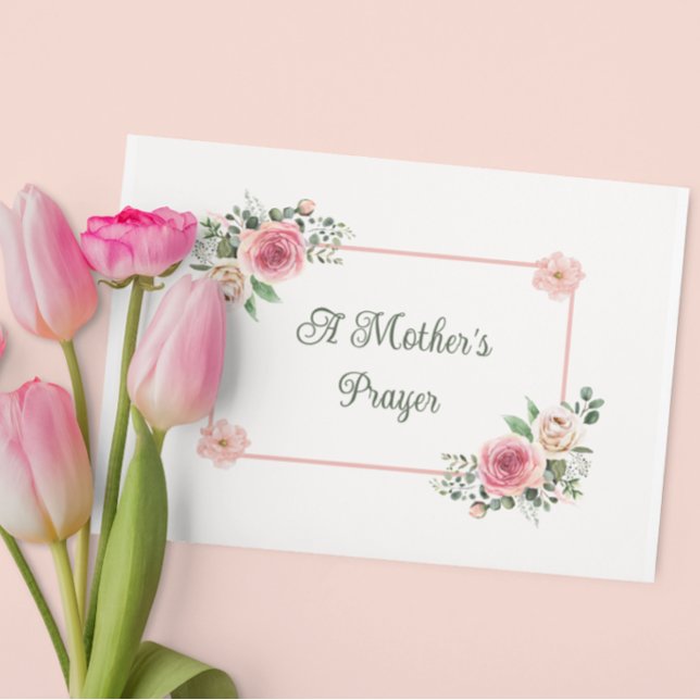 Muttertags-Blumen-Gebetskarte mit Bibelvers Platzkarte (Von Creator hochgeladen)
