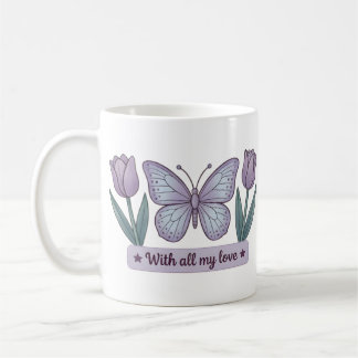 Muttertags-Blumen - Meine Liebe Schmetterling Tulp Kaffeetasse