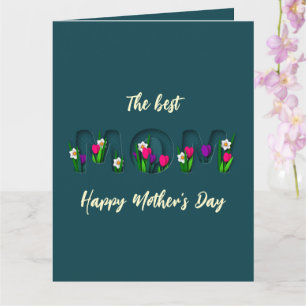 Muttertags-Blumen Thema Stilvolles Benutzerdefinie Karte