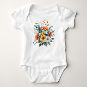 Muttertags-Boho-Blumen Clipart-619830 Baby Strampler