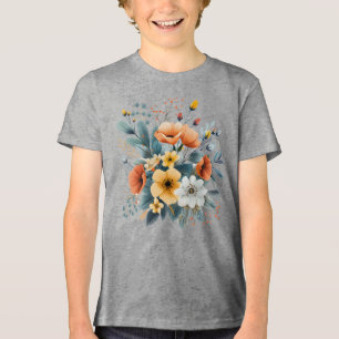 Muttertags-Boho-Blumen Clipart-619830 Tri-Blend Shirt