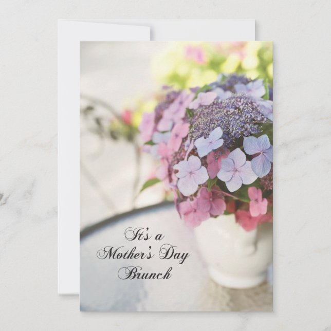 Muttertags-Brunch-Einladung mit Blumen Einladung (Vorderseite)