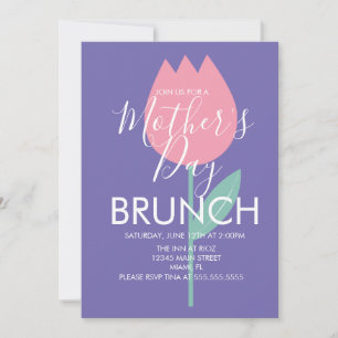 Muttertags-Brunch-Tulpen-Blumen-Einladung Einladung