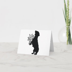 MUTTERTAGS-DACHSHUND-SILHOUETTEN-KARTE KARTE