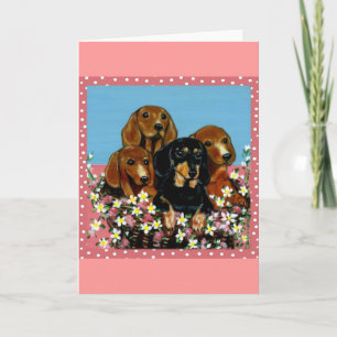 Muttertags-Dachshunde Karte