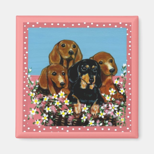 Muttertags-Dachshunde Magnet (Vorne)